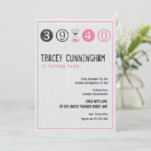 40歳の誕生日パーティー招待状 - オーダーメイド 招待状 (スタンド正面)