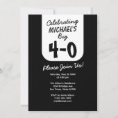 40歳の誕生日パーティー招待状 招待状 (正面)
