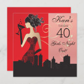 40歳の誕生日パーティー招待状 招待状 (正面/裏面)