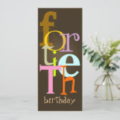 40歳の誕生日パーティー招待状 招待状 (スタンド正面)