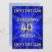 40歳の誕生日パーティー招待状 招待状 (正面/裏面)