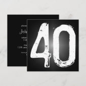 40歳の誕生日パーティー招待状 招待状 (正面/裏面)