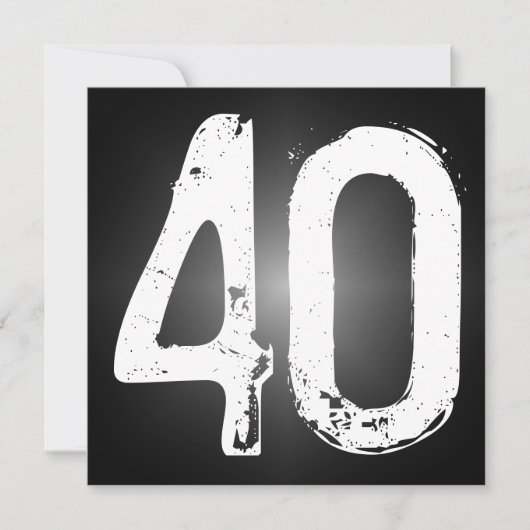 40歳の誕生日パーティー招待状 招待状 (正面)