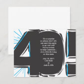 40歳の誕生日パーティー招待状 招待状 (正面/裏面)