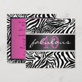 40歳の誕生日パーティー招待状 招待状 (正面/裏面)