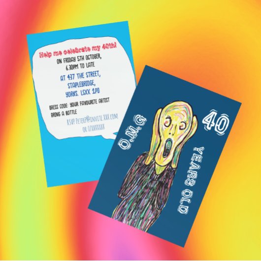 40歳の誕生日パーティー招待状 40年 招待状