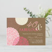 40歳の誕生日パーティー招待状 - 40歳にして最高に素敵に！ 招待状 (スタンド正面)