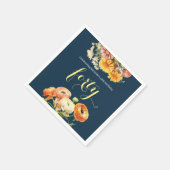 40歳の誕生日パーティー明エレガントるいフローラ スタンダードカクテルナプキン (角)