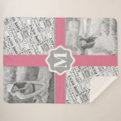 40歳の誕生日パーティー特別モノグラパーソナライズされたム シェルパブランケット (正面(横))