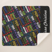 40歳の誕生日パーティー特別モノグラパーソナライズされたム シェルパブランケット (正面(横))