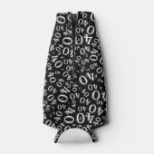 40歳の誕生日パーティー番号パターン白黒 ボトルクーラー (裏面)