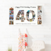40歳の誕生日パーティー番号40フォトコラージュ 横断幕 (インサイチュ)