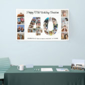 40歳の誕生日パーティー番号40フォトコラージュ 横断幕 (トレードショー)