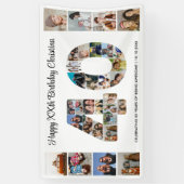 40歳の誕生日パーティー番号40フォトコラージュ 横断幕 (縦)