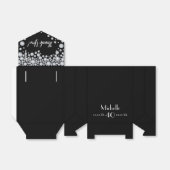 40歳の誕生日パーティー白黒モノグラ感謝していムユー フェイバーボックス (折り畳みなし)