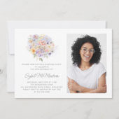 40歳の誕生日パーティー花花花花束写真サプライズ 招待状 (正面)