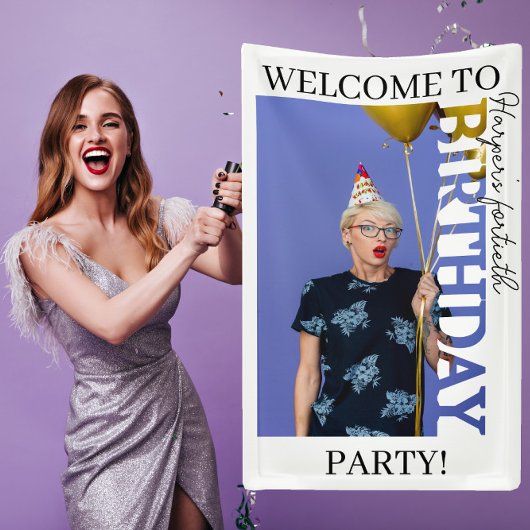 40歳の誕生日パーティー記念写真 横断幕