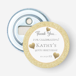 40歳の誕生日パーティー金ゴールドハート 栓抜き