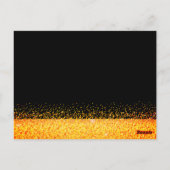 40歳の誕生日パーティー金ゴールドブラック・スパークル招待 ポストカード (裏面)