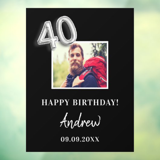 40歳の誕生日パーティー黒人写真名ガイ ウィンドウサイン (シート3)