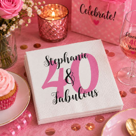 40歳の誕生日パーティー お祝いグッズ スタンダードカクテルナプキン