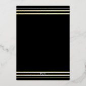 40歳の誕生日パーティー |きらめく金ゴールド紙吹雪 箔招待状 (裏面)