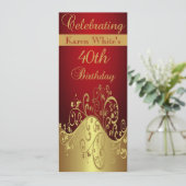 40歳の誕生日パーティー オーダーメイド招待状 招待状 (スタンド正面)