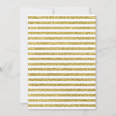 40歳の誕生日パーティー - ゴールド ホワイト 招待状 (裏面)