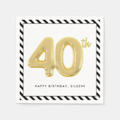 40歳の誕生日パーティー スタンダードカクテルナプキン (正面)