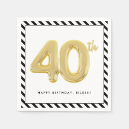 40歳の誕生日パーティー スタンダードカクテルナプキン