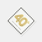 40歳の誕生日パーティー スタンダードカクテルナプキン (角)