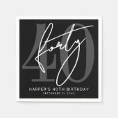 40歳の誕生日パーティー スタンダードカクテルナプキン (正面)
