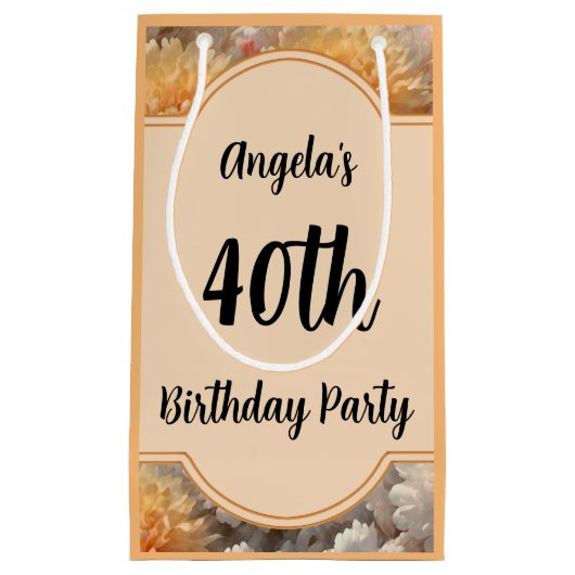 40歳の誕生日パーティー スモールペーパーバッグ (正面)