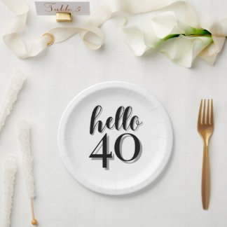 40歳の誕生日パーティー ペーパープレート
