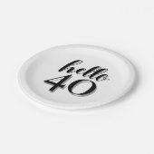 40歳の誕生日パーティー ペーパープレート (アングル)