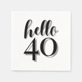 40歳の誕生日パーティー モダン スタンダードカクテルナプキン (正面)