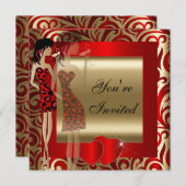 40歳の誕生日パーティー | 手作りテキスト 招待状 (正面/裏面)