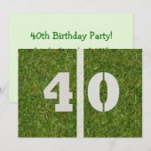 40歳の誕生日パーティー!招待状のカスタマイズ 招待状 (正面/裏面)