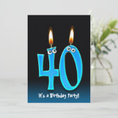 40歳の誕生日パーティー 招待状 (スタンド正面)