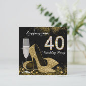 40歳の誕生日パーティー 招待状 (スタンド正面)
