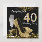 40歳の誕生日パーティー 招待状 (正面)
