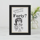 40歳の誕生日パーティー 面白い ファビュラス女性の誕生日 招待状 (スタンド正面)