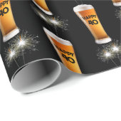 40歳の誕生日ビアグラスにスパークラーズ ラッピングペーパー (ロールコーナー)