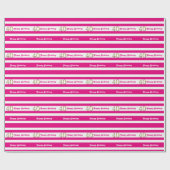 40歳の誕生日ピンクの金ゴールド ラッピングペーパー (フラット)