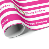 40歳の誕生日ピンクの金ゴールド ラッピングペーパー (ロールコーナー)