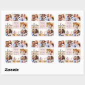 40歳の誕生日ピンクガーリーグリッター写真集 スクエアシール (シート)