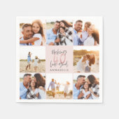 40歳の誕生日ピンクガーリーグリッター写真集 スタンダードカクテルナプキン (正面)