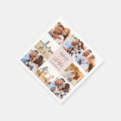 40歳の誕生日ピンクガーリーグリッター写真集 スタンダードカクテルナプキン (角)