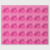 40歳の誕生日ピンクモダンタイポグラフィ ラッピングペーパー (フラット)