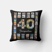 40歳の誕生日ファミリー写真集47枚 クッション (裏面)